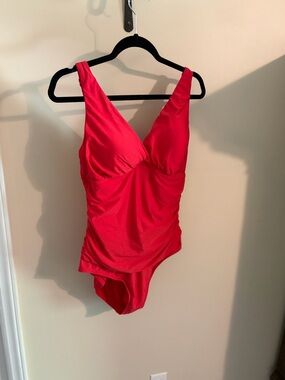 Jantzen Red One-Piece Swimsuit with Supportive Straps